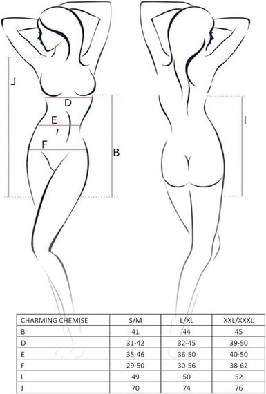 Пеньюар з ажурними плечима та трусики стрінги CHARMING CHEMISE black S/M - Passion | Зображення 1