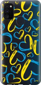 Чехол на Samsung Galaxy M21 M215F Сердца UA "5292u-2016-17620"