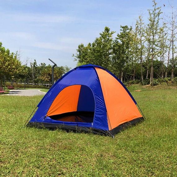 Туристическая палатка 3-х местная (200х150см), Синяя / Палатка для кемпинга / Походная палатка на 3 персоны | Зображення 1