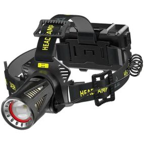Фонарь налобный H610-WHITE LASER LED PM50-TG, сенсор движения, 3x18650, Power Bank AW-33