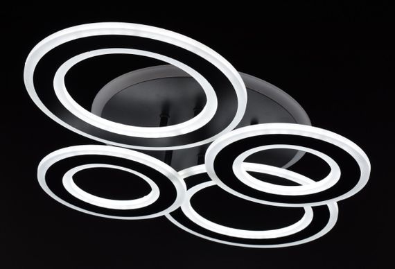 Люстра світлодіодна стельова LED світильник для квартири на стелю лед 26334 Чорний 11х45х58 см. | Зображення 1