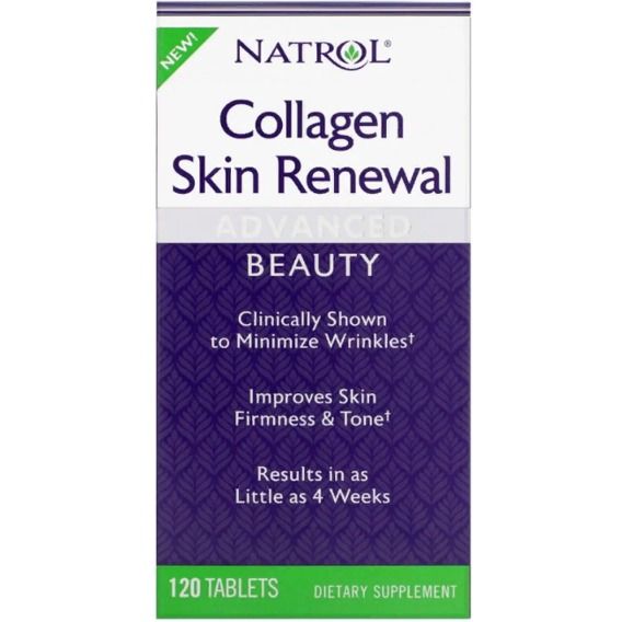 Комплекс для шкіри, волосся, нігтів Natrol Collagen Skin Renewal 120 Tabs NTL-07372 | Зображення 1