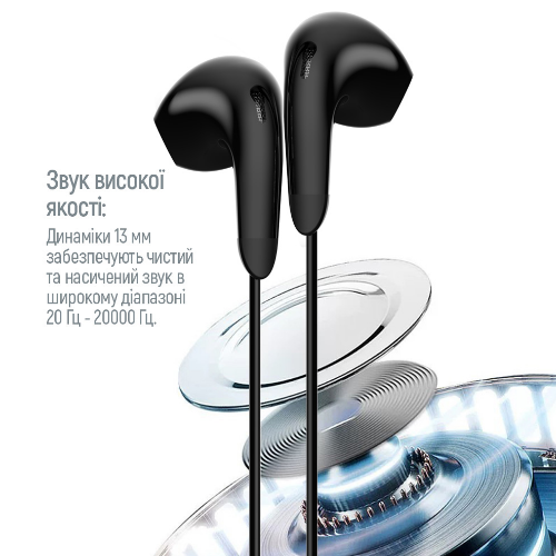 Навушники ColorWay Wired Earphone CW-WD04BK 3,5мм mini-jack чорний | Зображення 1