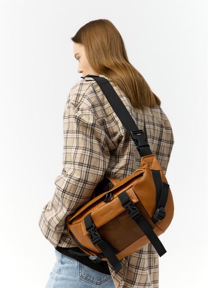 Велика жіноча поясна сумка бананка Sambag DynamicDart руда 38 × 21 × 7 см (80411121) | Зображення 1