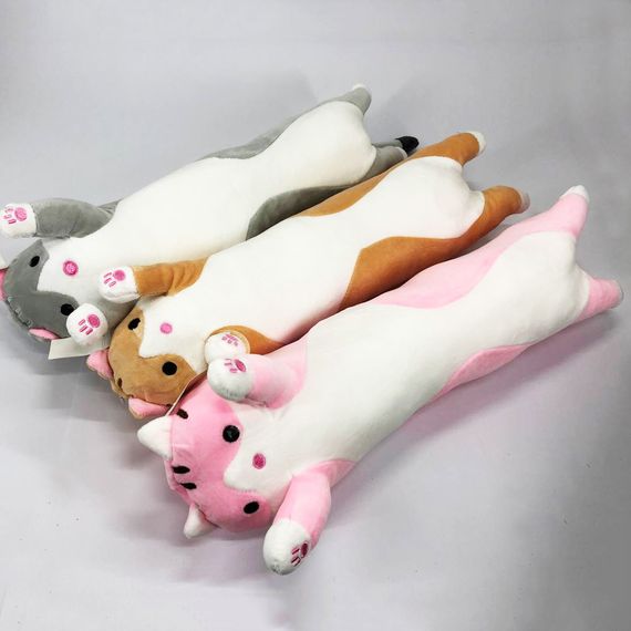 М'які іграшки тварини кіт батон 50, Кіт для сну антистрес Іграшка подушка довгий TN-90 | Зображення 4