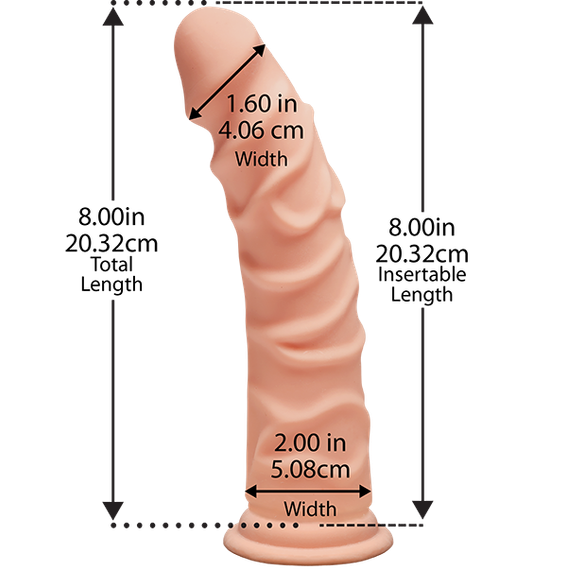 Фалоімітатор Doc Johnson The D - Ragin D - 8 Inch Without Balls - ULTRASKYN, діаметр 5,1 см | Зображення 1