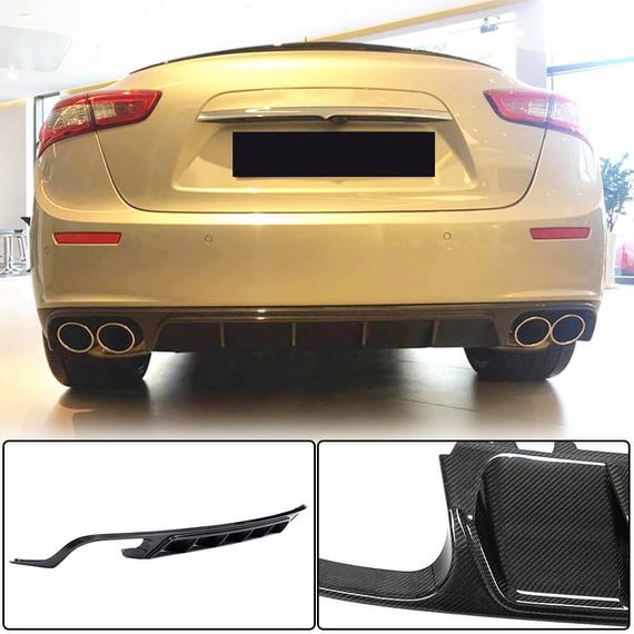 Дифузор заднього бампера (для Base/S/S Q4 2013-2017, Карбон) для Maserati Ghibli рр