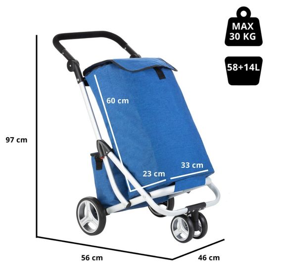 Сумка-візок ShoppingCruiser 3 Wheels Blue (650062) | Зображення 4