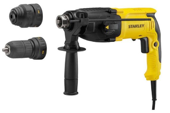 Перфоратор мережевий SDS+ STANLEY : з змінним патроном P= 800 Вт. J= 3,4 Дж. 3 режими ST-SHR264K-RU