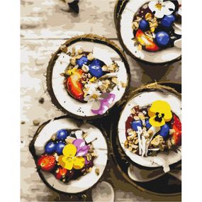 Картина за номерами "Кокосовий сніданок" BS52569, 40x50 см