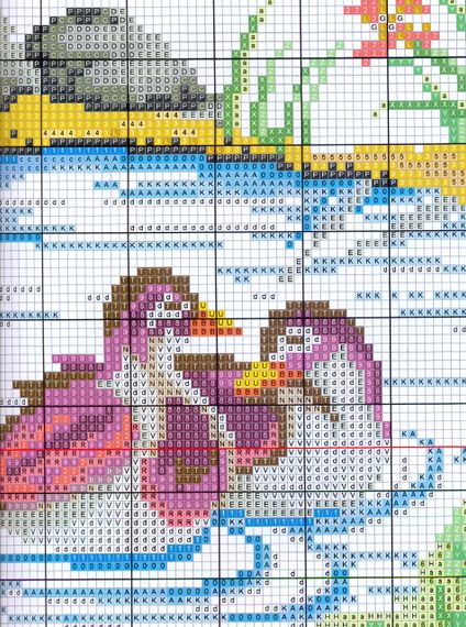 Набор для вышивания по нанесённой на канву схеме "Mandarin duck in the lotus pond". AIDA 14CT printed 37*27 см | Зображення 3
