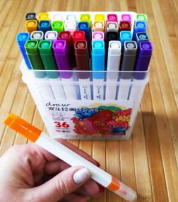 Скетч маркеры SketchMarker двусторонние для бумаги набор 36 шт  | Скет Маркер | SketchMarker
