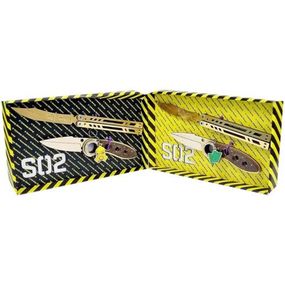 BOX Сувенірні ножі "Метелик LEGACY & Викидуха фліп BLACK"