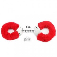 Наручники - Fetish Pleasure Fluffy Hand Cuffs Red Sex Aura | Зображення 4