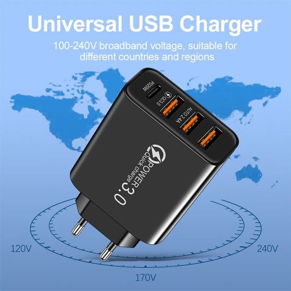 USB 3 адаптер + Type C зарядний пристрій для смартфона планшета павербанка | Зображення 3