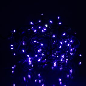 Новорічна гірлянда вулична Бахрома 6 м 105 LED чорний провід Синій 6МBBL