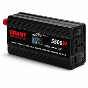 Автомобильный инвертор с LCD-экраном GRANT Power Maxx 5500W (12V → 220V)