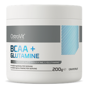 Амінокислотний комплекс Ostrovit BCAA + Glutamine 200 г, grapefruit