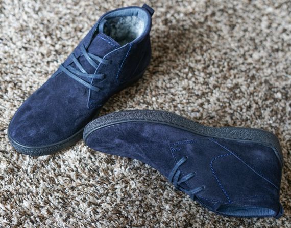 Ботинки замшевые Safari синие 42 размер