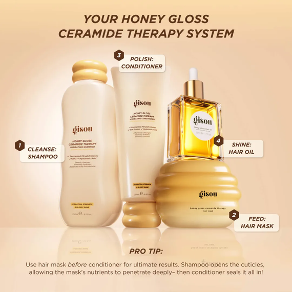 Кондиціонер длоя волосся Gisou Honey Gloss Ceramide Therapy Hydrating Conditioner (200 ml) | Зображення 7