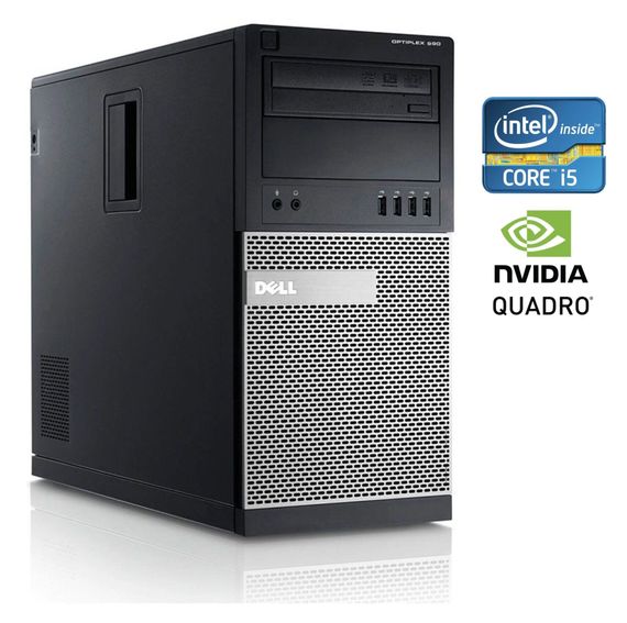 Ігровий ПК Dell Optiplex 990 Tower / Intel Core i5-2400 (4 ядра по 3.1 - 3.4 GHz) / 16 GB DDR3 / 120 GB SSD + 500 GB HDD /  nVidia Quadro K620, 2 GB GDDR3, 128-bit / DVD-RW / Win 10 Pro + Кабель живлення б/в