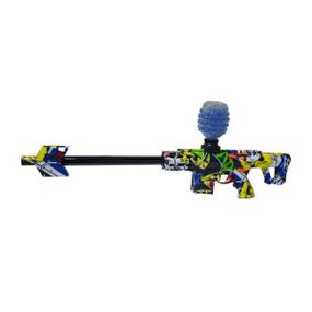 Ігровий акумуляторний автомат з глушником стріляє ФЛУОРИСЦЕНТНИМИ неоновими орбізами 555B-1Y Чорний з