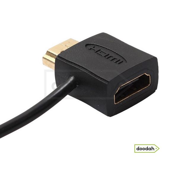 Кабель / перехідник HDMI M/F 2.0 19 Pin - USB  - 50 см Asdomo | Зображення 2