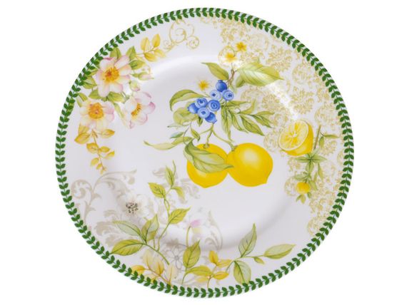 Набір десертних фарфорових тарілок Palermo Citrus: Лимонний сад (2 шт., 19 см)