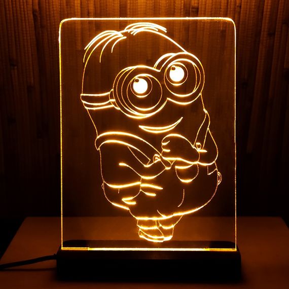 Акриловый светильник-ночник Миньон (Mignon) желтый tty-n000042