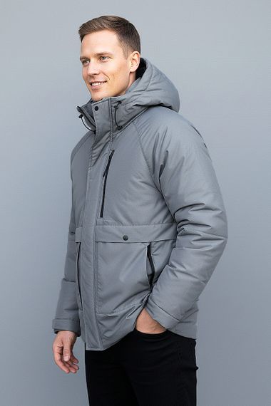 Чоловічий Пуховик Sun`s House  розмір: 2XL Сірий (арт. RC-RW-5-grey) | Зображення 1