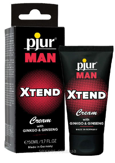 Крем для пеніса стимулювальний pjur MAN Xtend Cream 50 ml, з екстрактом гінкго та женьшеню Sex Aura