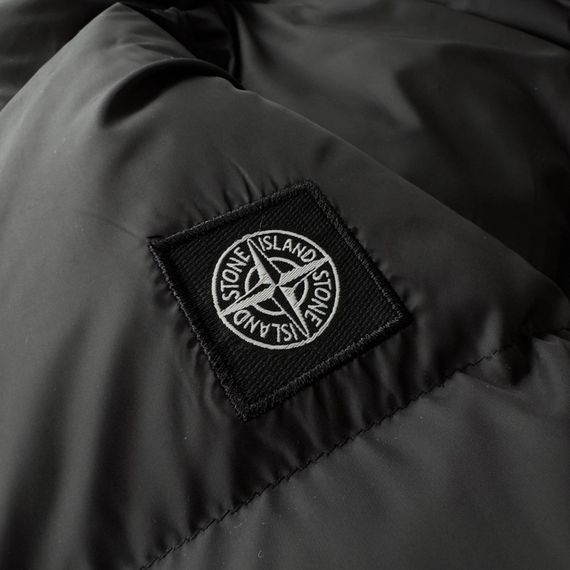 Двостороння куртка Stone Island чорна плащівка та біла тедді | Зображення 5