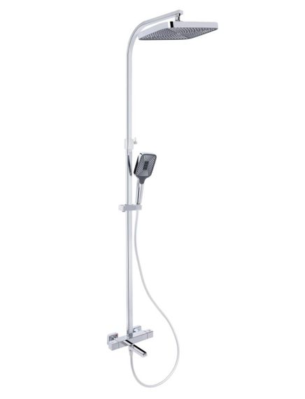 Душова система універсальна Qtap Sloup Chrome термостатична з виливом QTSLO51103OC48217