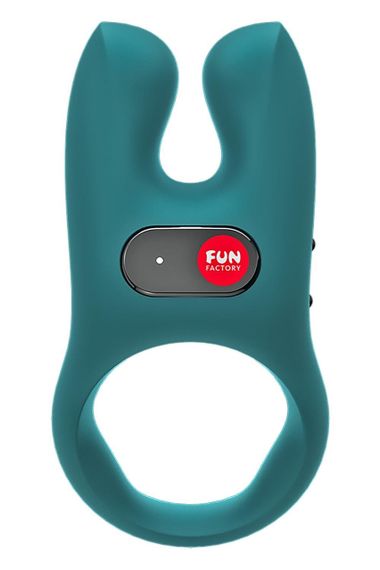 Ерекційне віброкільце Fun Factory Nos бірюзове, 8 см Sex Aura | Зображення 1