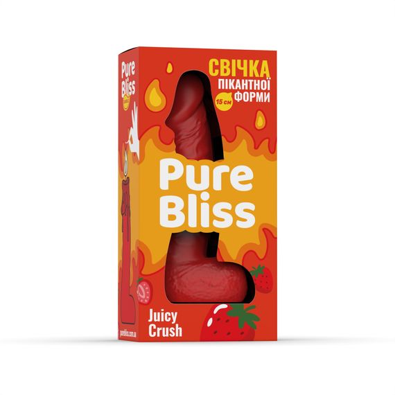 Свічка член Pure Bliss Juicy Crush Red, 15 см | Зображення 5