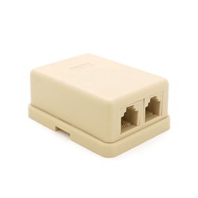 Розетка RITAR UTP 6P4C RJ12 2 порт. телефонная накладная,пакет,Q100