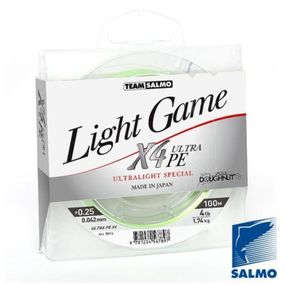 Шнур плетенный рыболовный TEAM Salmo Салмо LIGHT GAME X4 ULTRA PE 100/006