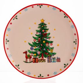 Новогодняя тарелка из фарфора Ø21.5 (см) CR-1-2