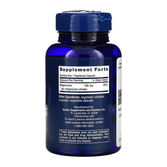 Magnesium (Citrate) 100 mg - 100 vcaps | Зображення 1