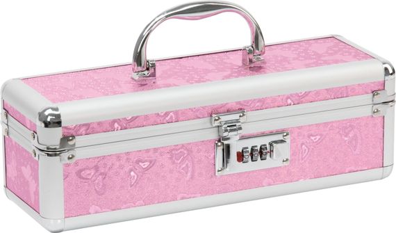 Кейс для зберігання секс-іграшок BMS Factory - The Toy Chest Lokable Vibrator Case Pink з кодовим за | Зображення 1