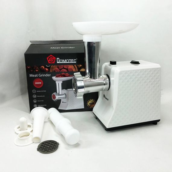 М'ясорубка електрична Domotec R3391 2000W, Потужна компактна м'ясорубка для дому, М'ясорубка 3 в 1 | Зображення 4