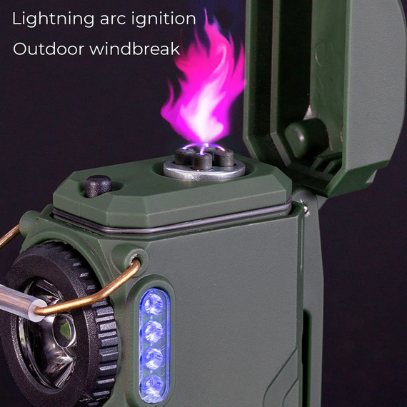 Ліхтар мультифункціональний D51-SMD зелений з Li-Ion акумулятором, індикацією заряду, запальничкою та ЗУ Type-C (46799-D51-SMD_226) | Зображення 3