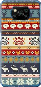 Чехол на Xiaomi Poco X3 Рождественский орнамент "3303u-2073-17620"
