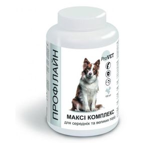 Витамины ProVET Профилайн Максі для укрепления здоровья у средних и крупных пород собак 100 табл