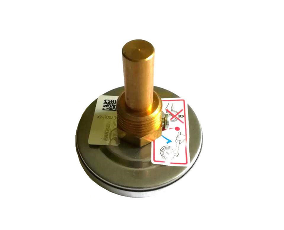 Термометр D 65мм/120°С биметаллический трубчатый с погружной гильзой L-50 мм 1/2" PAKKENS Турция | Зображення 2