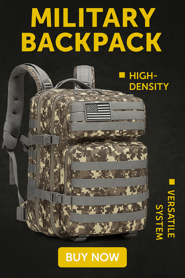 Тактичний рюкзак IdealForce 45L MOLLE – військовий, водостійкий, міцний рюкзак для ЗСУ, туризму, тривожної валізи та щоденного вик | Зображення 9