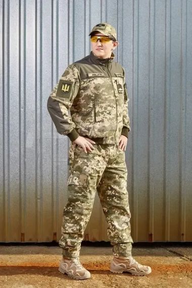Кофта флис тактическая под резинку пиксель ЗСУ 52-54