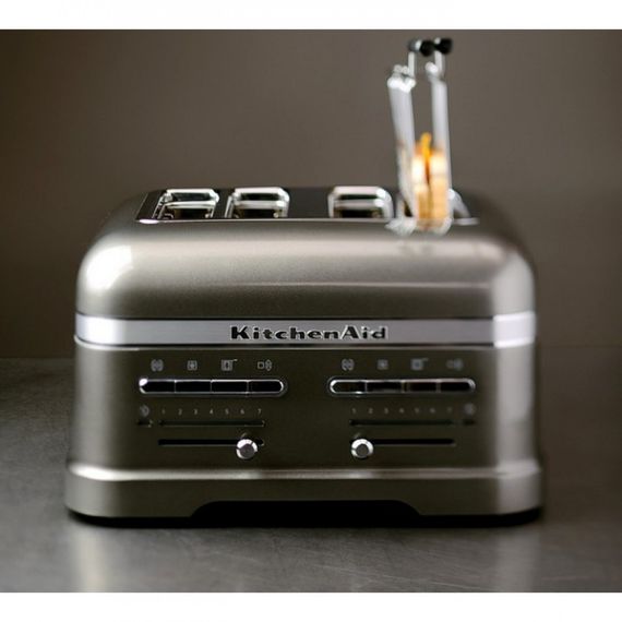 Тостер KitchenAid 5KMT4205EMS Artisan, на 4 хлібці, срібний медальйон | Зображення 1