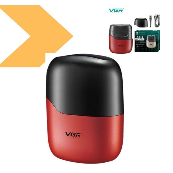 Електробритва VGR V-347 BLACK, роторна, водонепроникний корпус IPX7 (46261-V-347_354) | Зображення 1