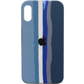 Чохол Silicone case Full Rainbow для Apple iPhone X / XS (5.8")